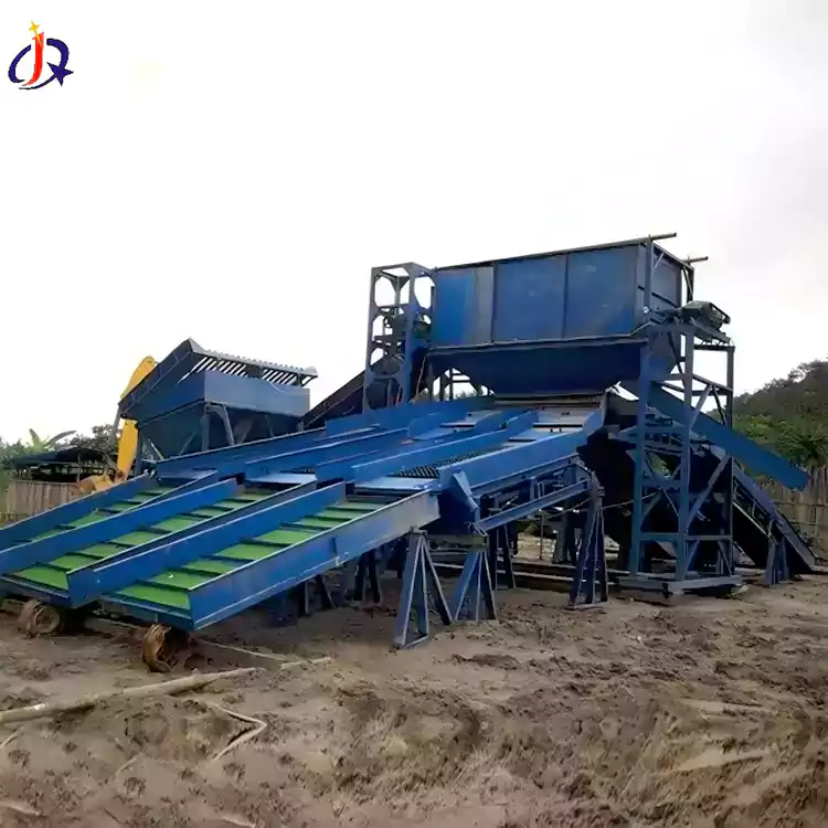 陸上の金採掘装置